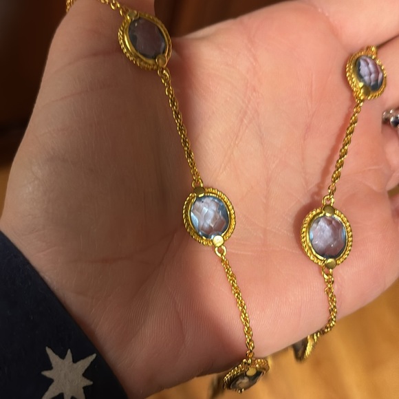 Julie Vos necklace with blue stones - Picture 2 of 4